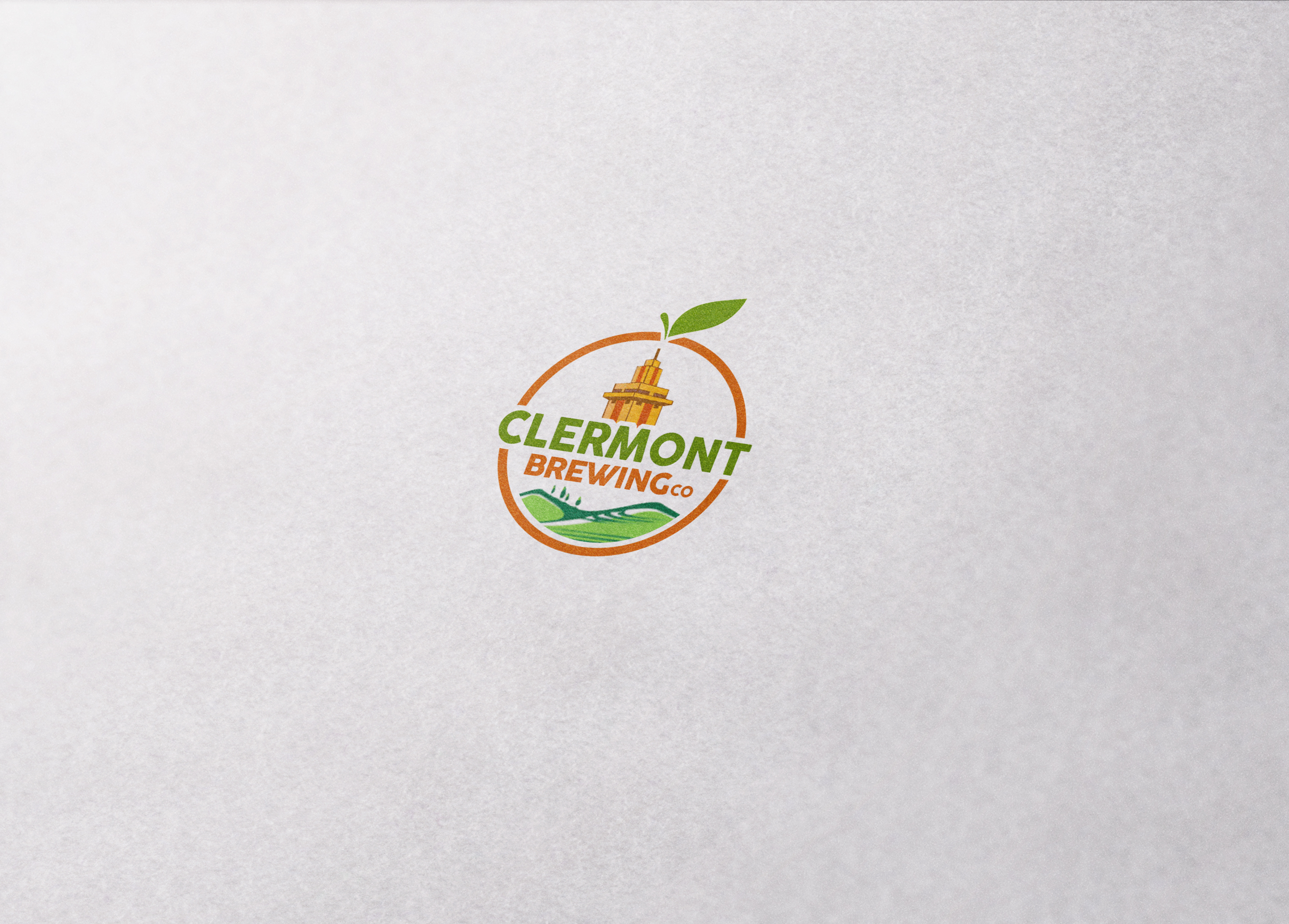 CloseUp Textured Paper Logo MockUp