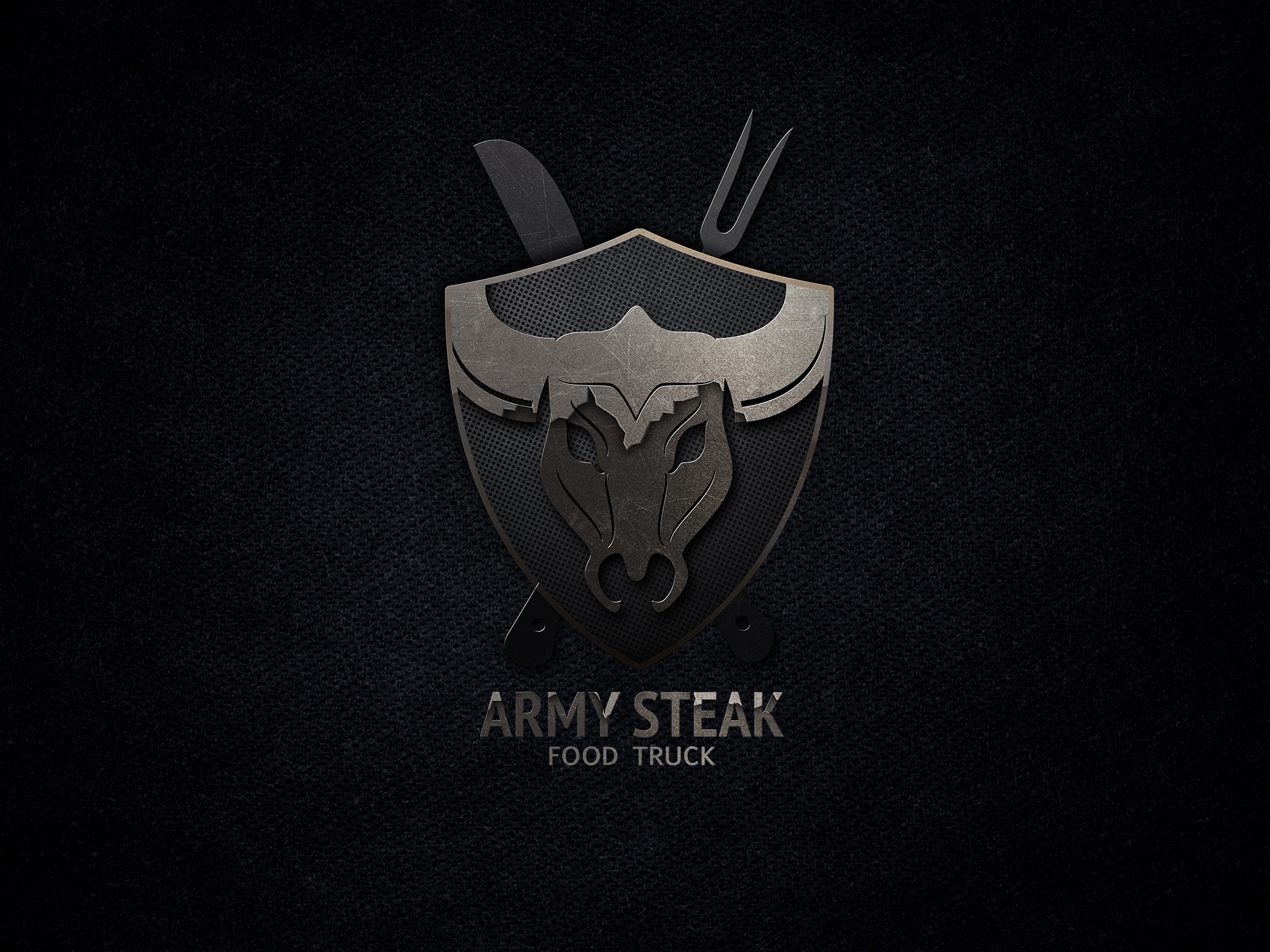Silver Logo MockUp Template